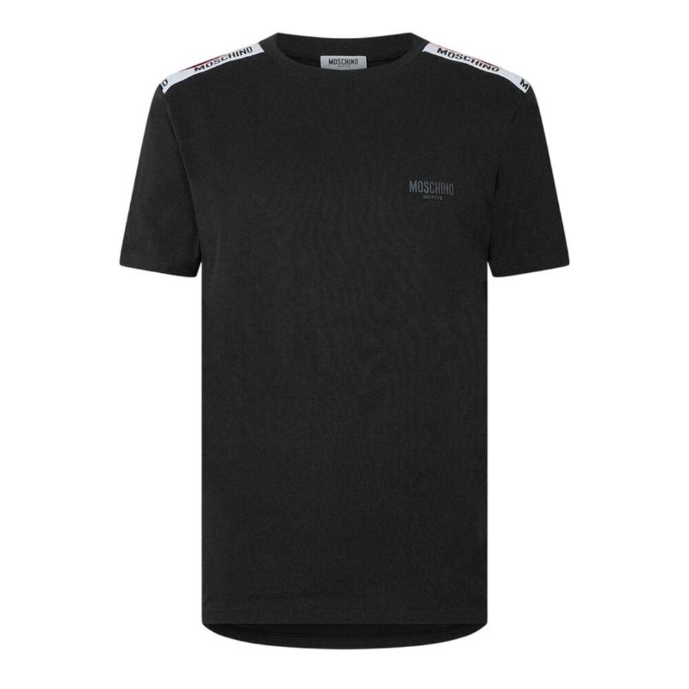 Moschino Mens Tape Regular T-Shirt / Black